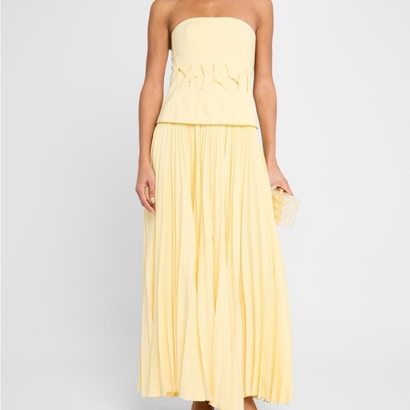 Acler Dresses & Skirts - Acler Yellow Strapless Maxi Dress